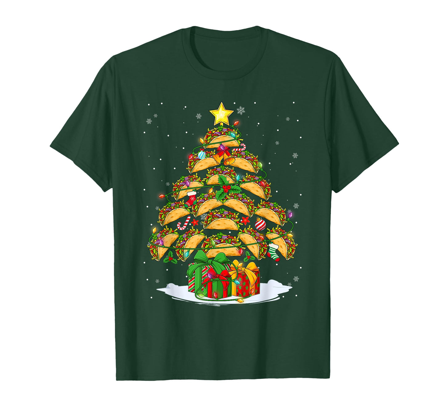 Funny Tacos Christmas Tree Lights & Ornaments Food Lovers T-Shirt