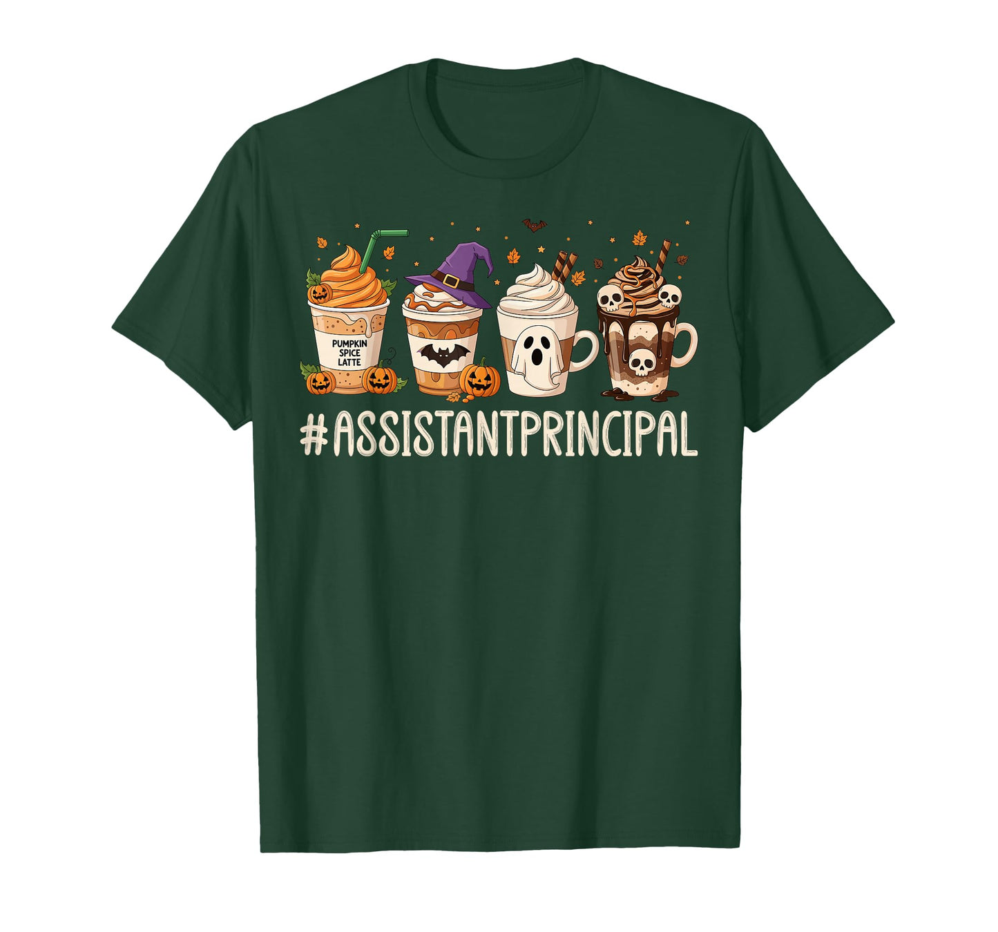 Assistant Principal Halloween Ghosts Coffee Vice Principal T-Shirt