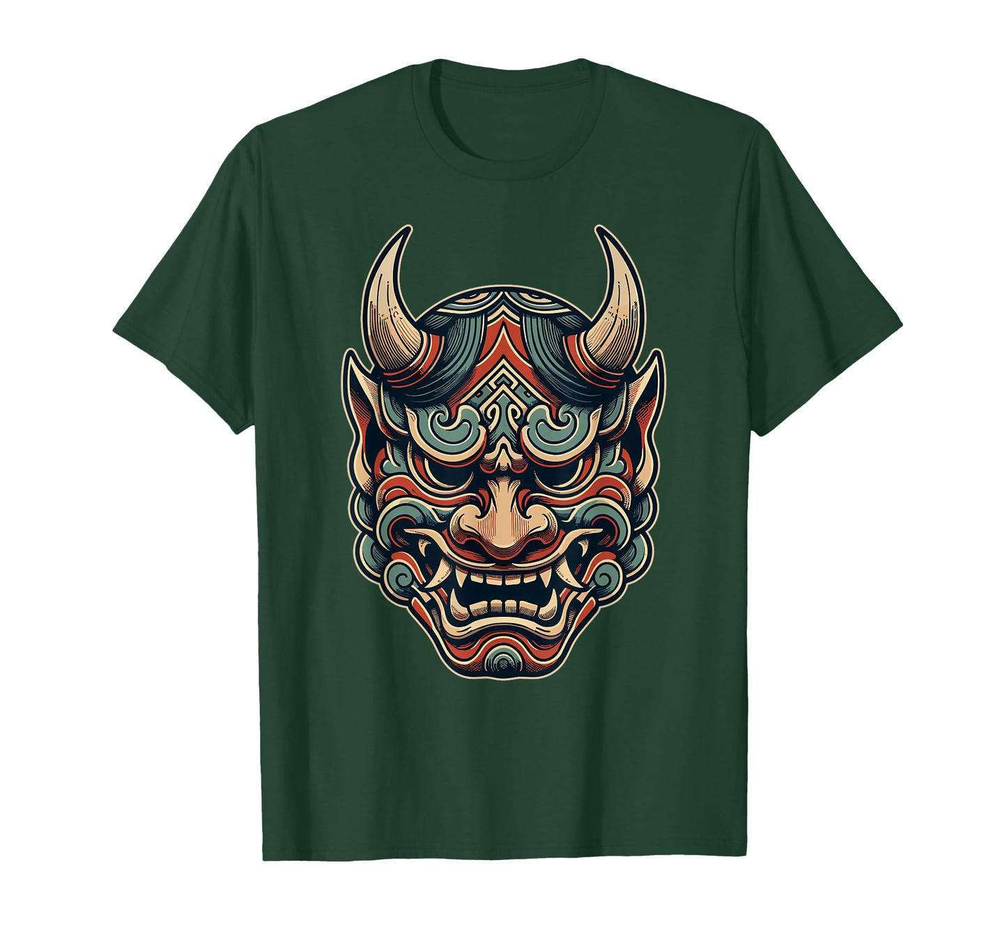 Hannya Oni Mask Devil Yokai Japanese Demon Oni Mask T-Shirt
