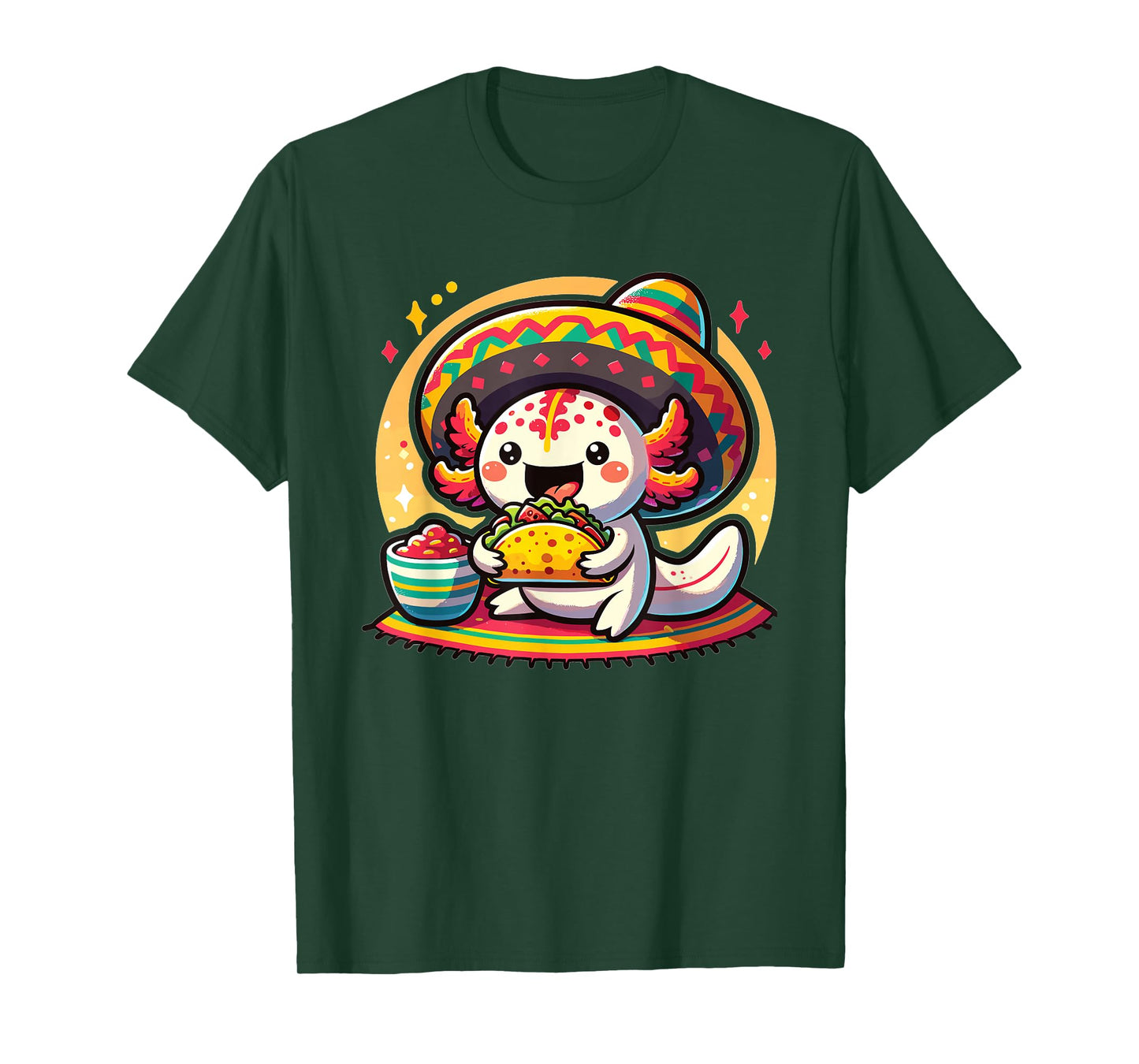 Tacolotl Funny Mexican Axolotl Eats Taco T-Shirt