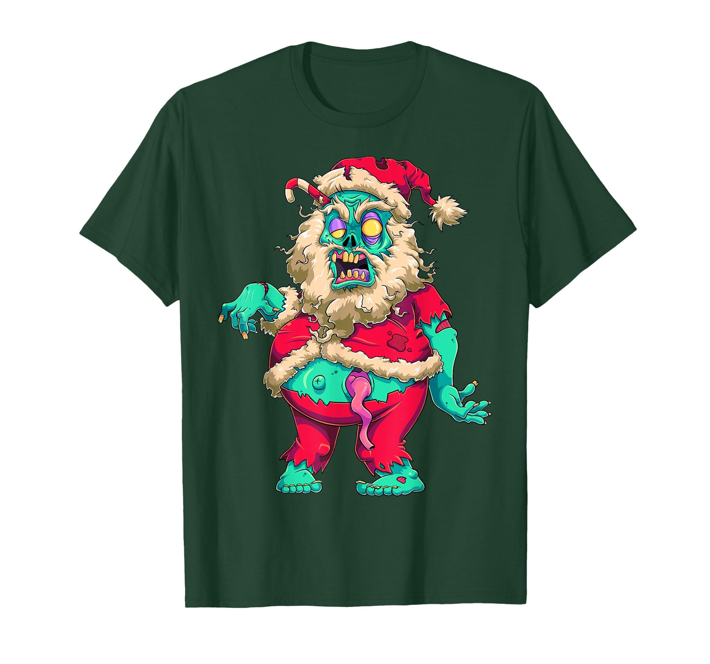 Scary Zombie Santa Claus Merry Creepy Christmas Krampus Kids T-Shirt
