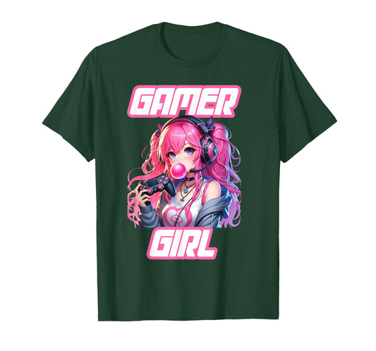 Gamer Girl Kawaii Video Game Graphic Gaming Teen Girls Women T-Shirt