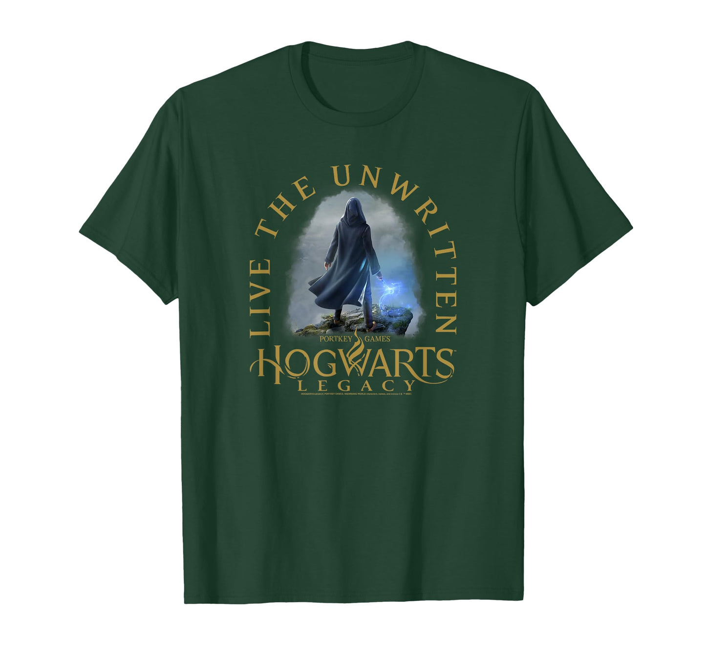 Hogwarts Legacy Live The Unwritten Golden Logo Wizard Poster T-Shirt