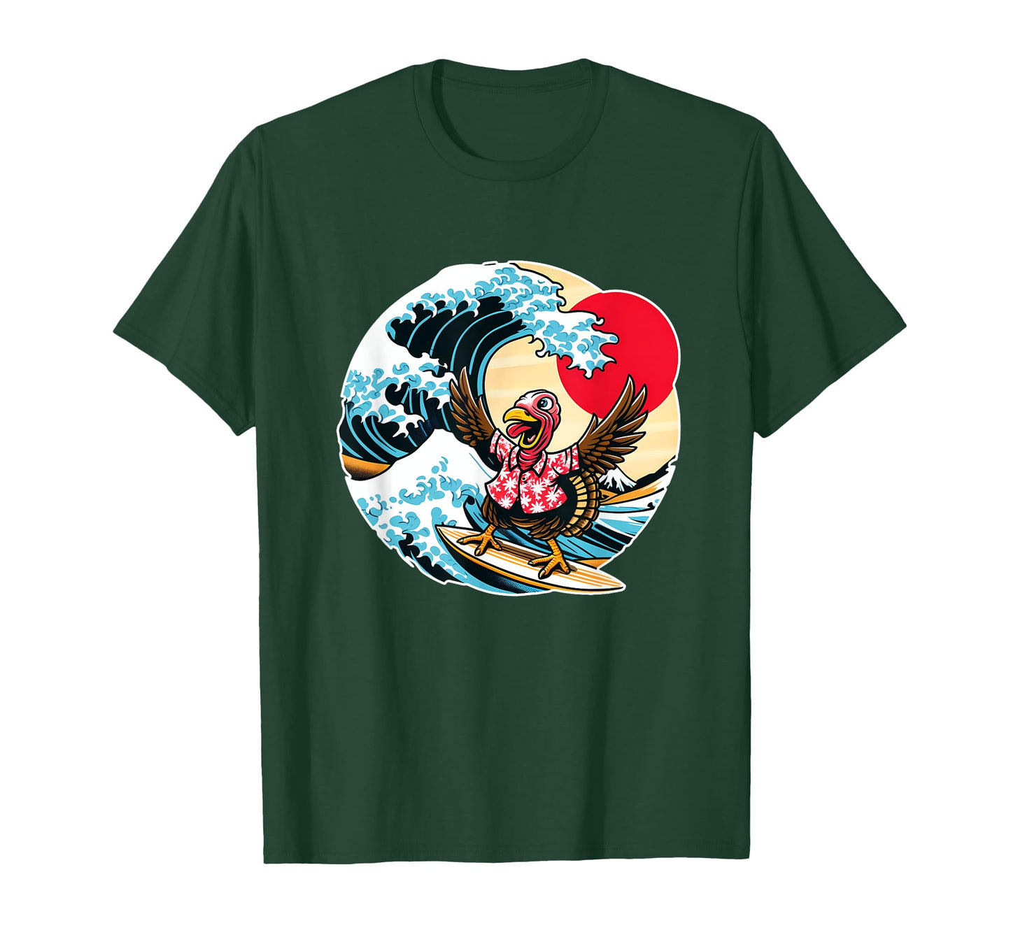 Great Wave Kanagawa Turkey Surfing T-Shirt