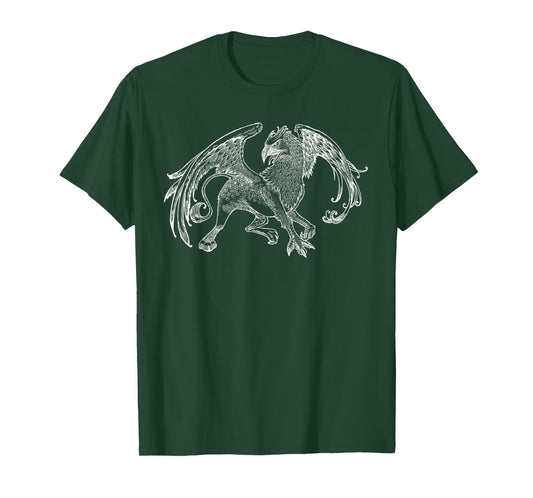 Mythical Sketched Griffin Lion Eagle Art Namesake T-Shirt