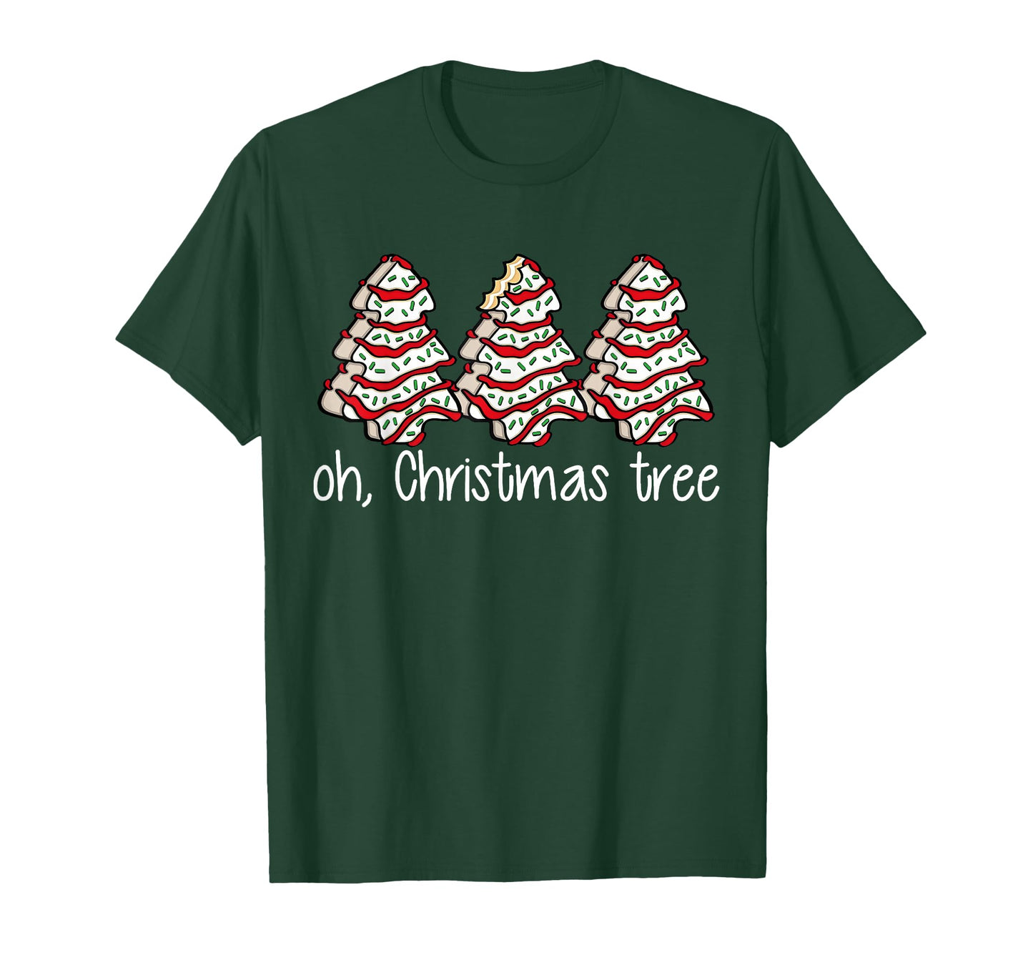 Oh Christmas Tree Cakes Debbie Becky Jen Cake Lovers Xmas T-Shirt