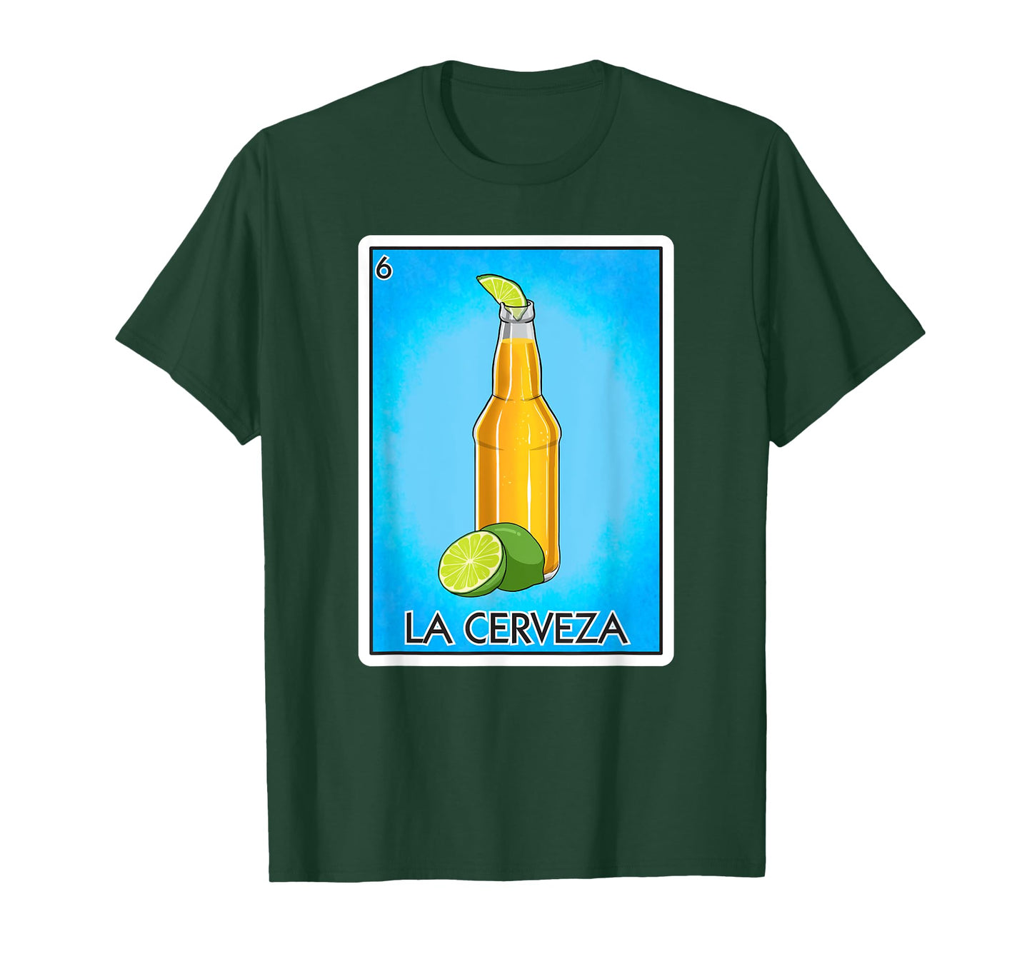 La Cerveza Beer Card Mexican Lottery Card La Cerveza T-Shirt