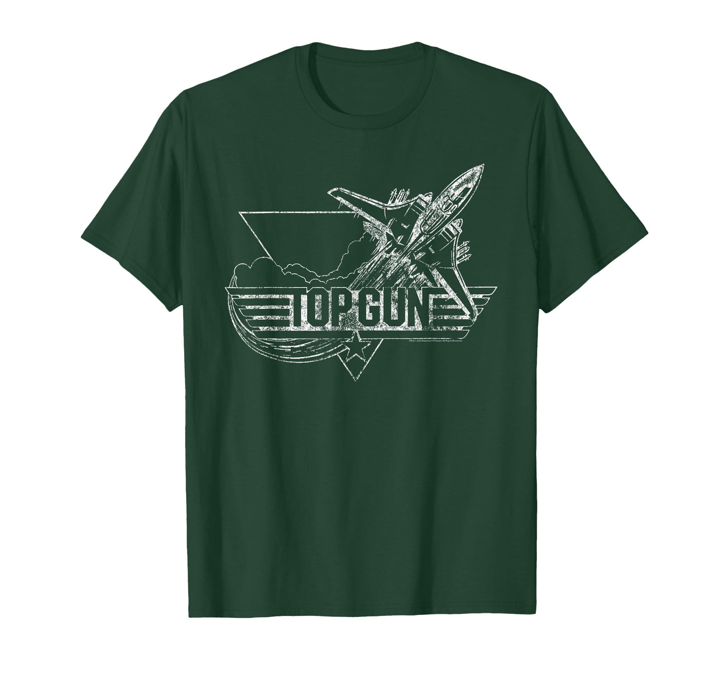 Top Gun Vintage Silhouette Logo Action Movie T-Shirt