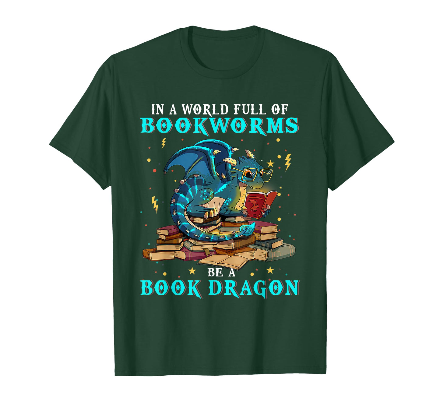Dragon Shirt - In A World Full of Bookworms Be A Book Dragon T-Shirt