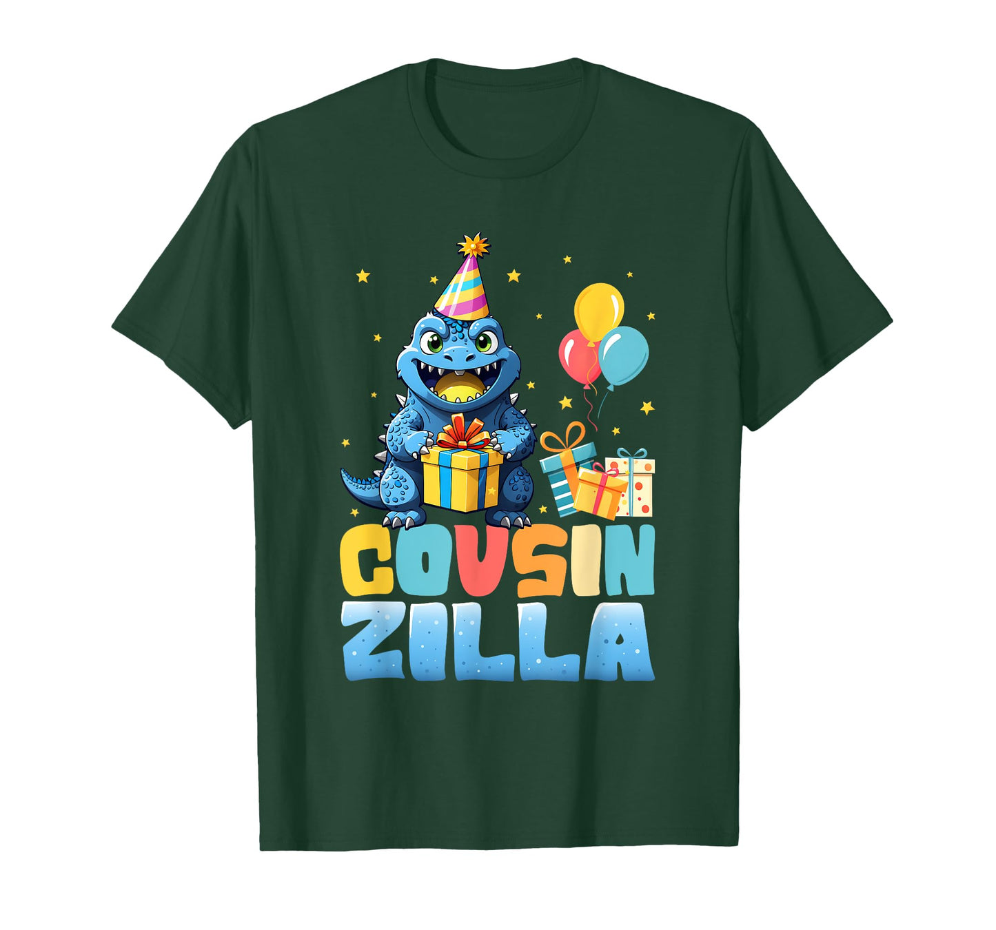Cousinzilla Monster Kaiju Family Matching Birthday Kids T-Shirt
