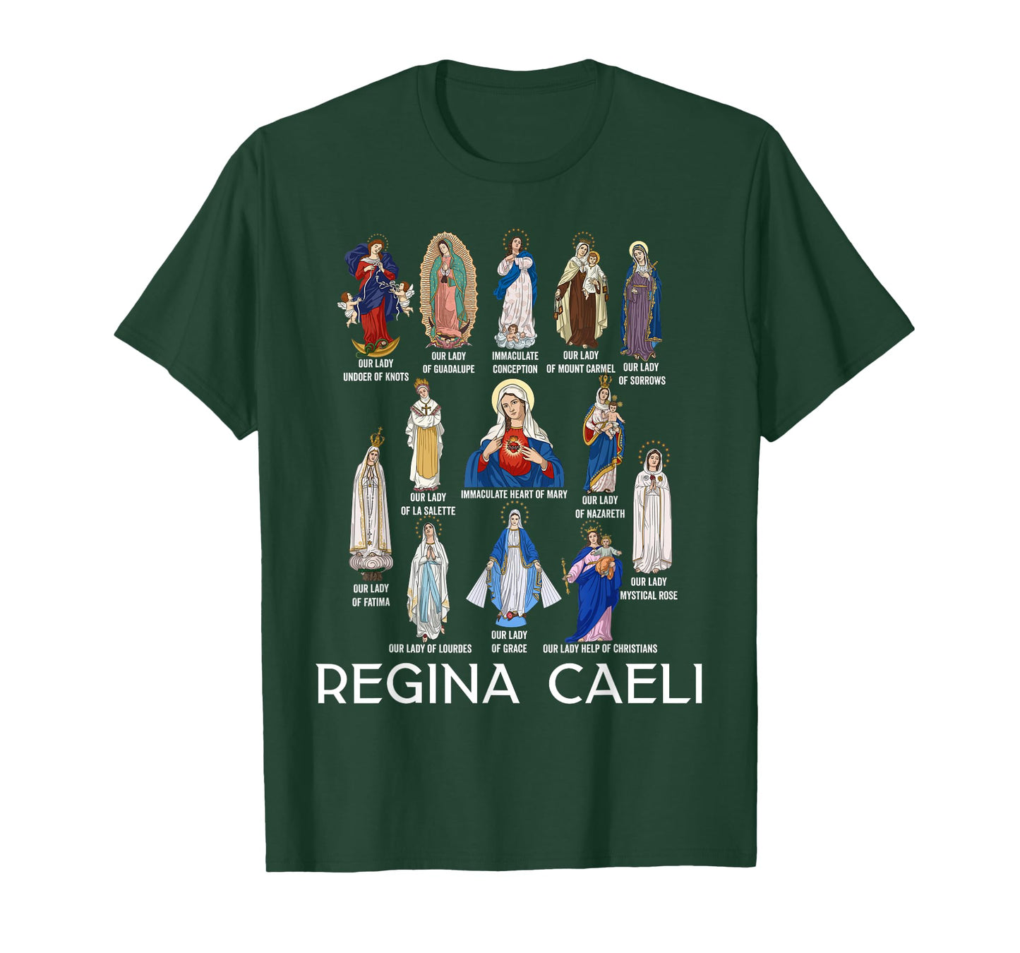 Our Lady The Blessed Mother Latin Marian Titles Catholic T-Shirt