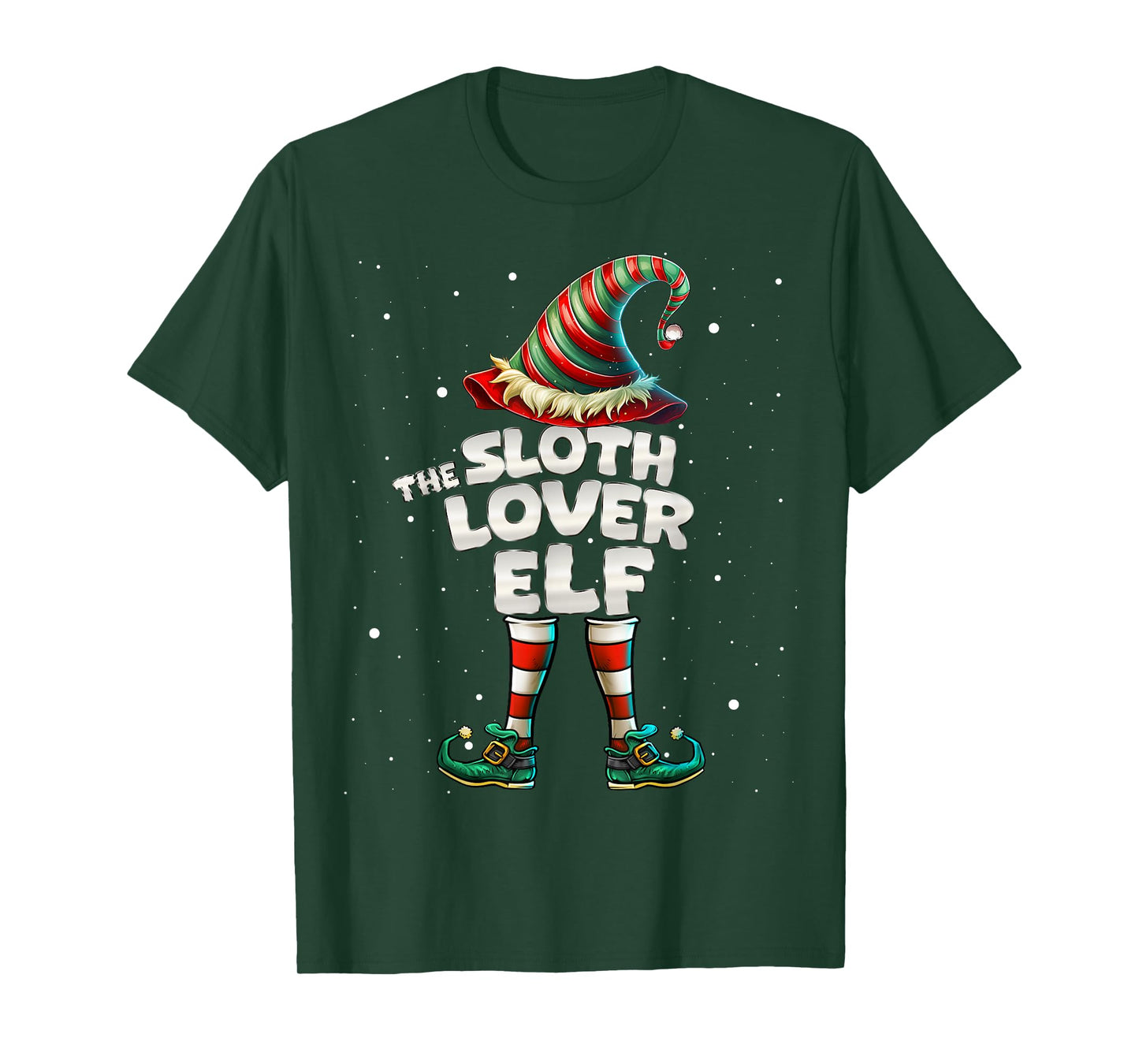 I'm The Sloth Lover Elf Family Matching Group Christmas T-Shirt