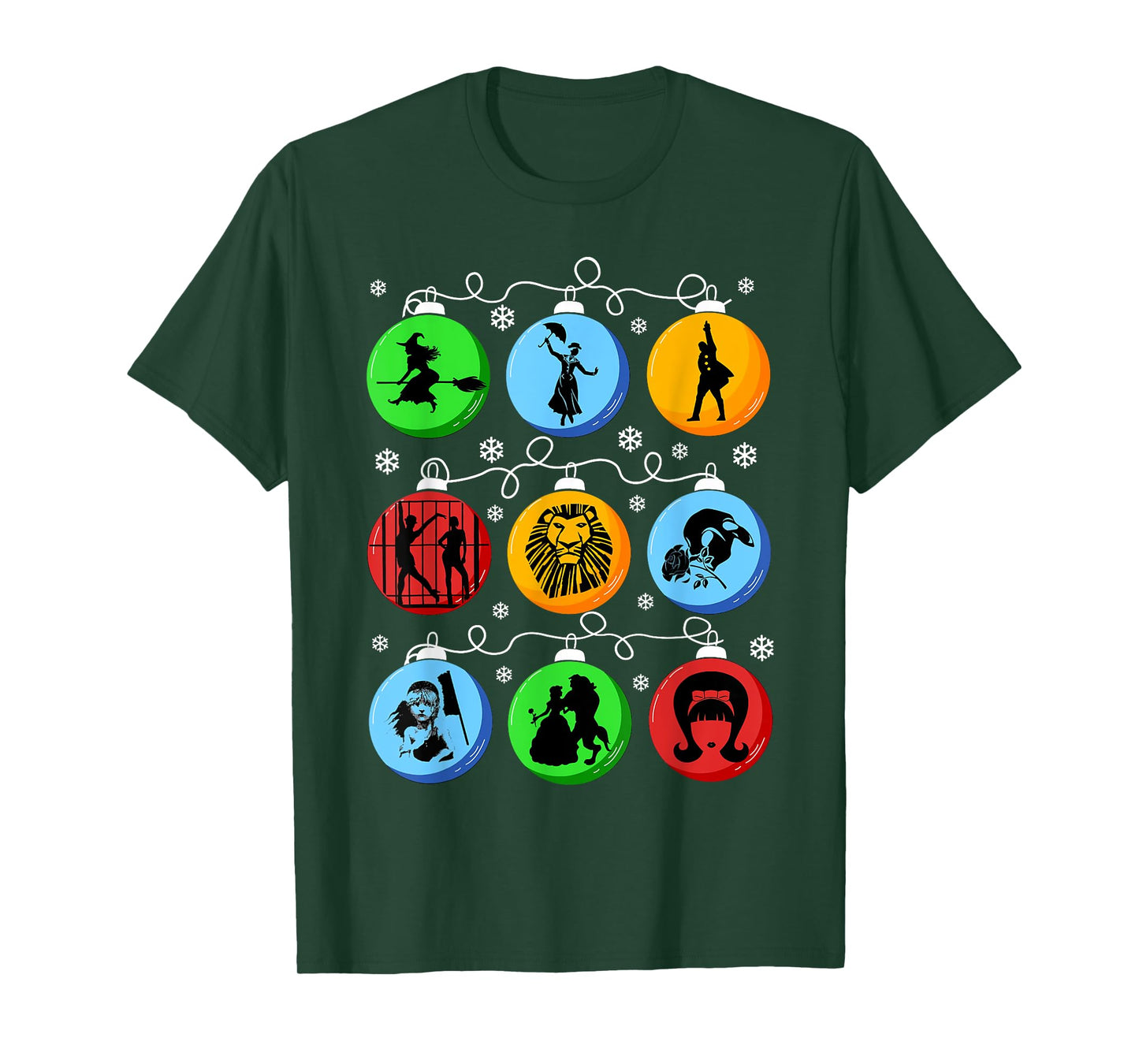Broadways Christmas Bulbs Ornament lights Xmas Gift T-Shirt