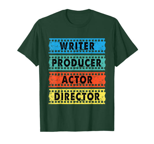 Writer Producer Actor Director - Movie Filmmaker Filmmaking T-Shirt Small