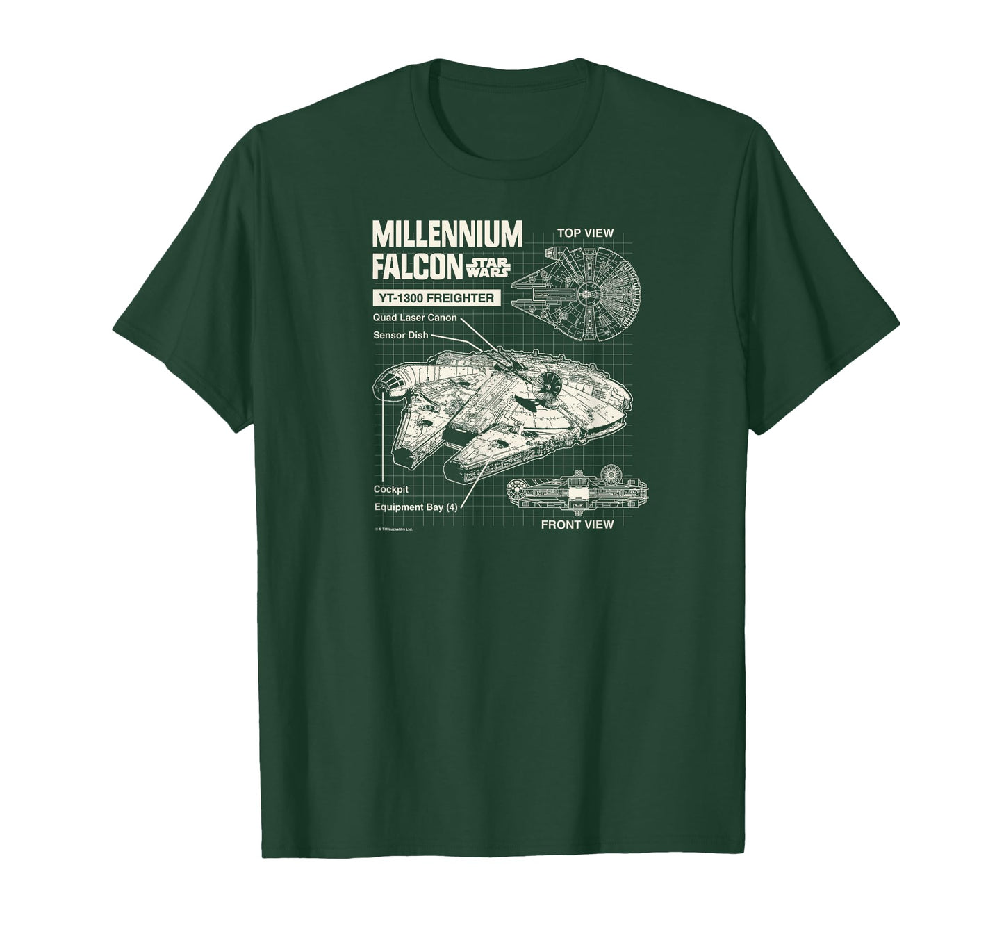 Star Wars - Millennium Falcon Schematic T-Shirt
