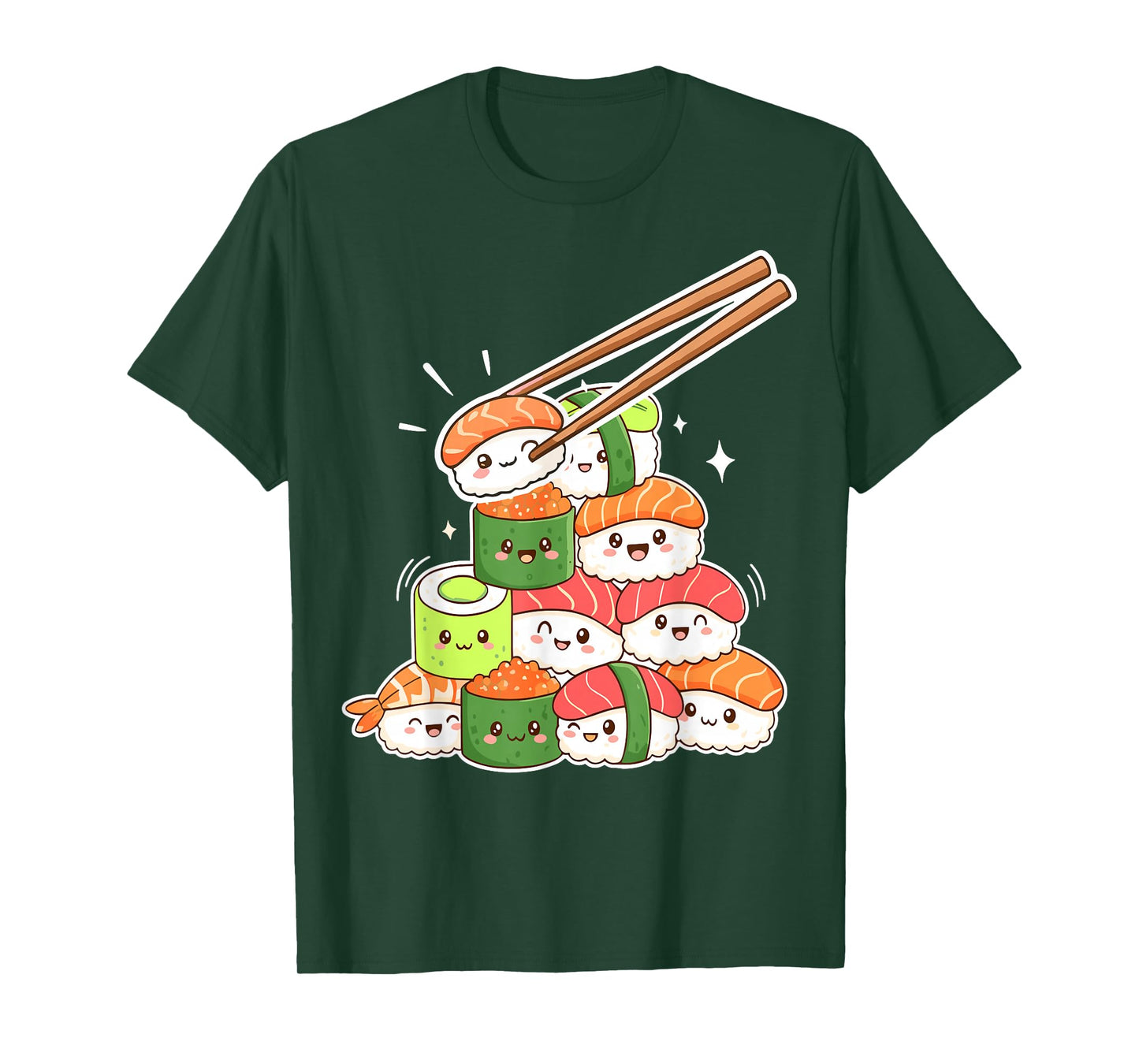 Kawaii Sushi Anime Cute Japanese Food T-Shirt