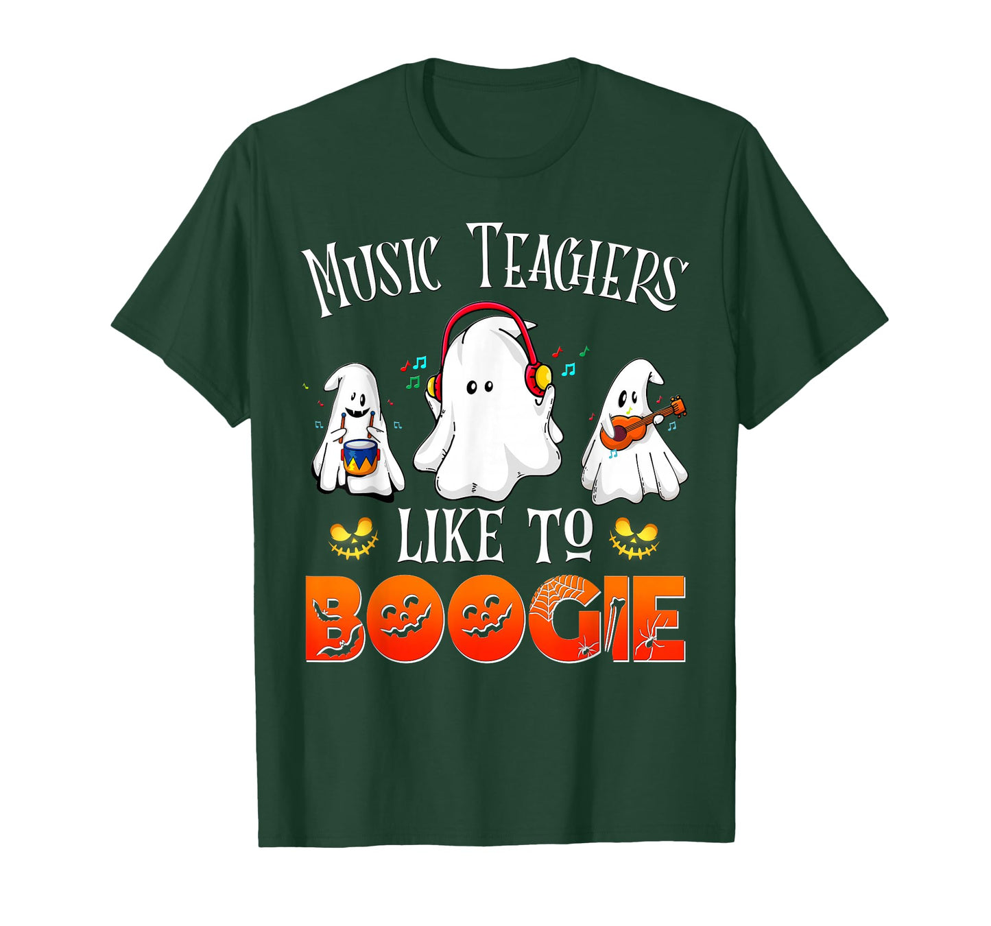 Halloween School Marching Band Music Teachers Like to Boogie Men Women T-Shirt