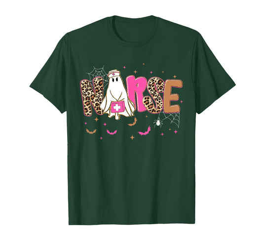 Registered Nurse Ghost Halloween Night Shift Nursing Student T-Shirt