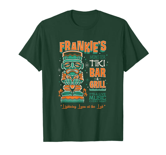 Frankenstein Creepy Cute Tiki Lounge Vacation Surf Monster T-Shirt
