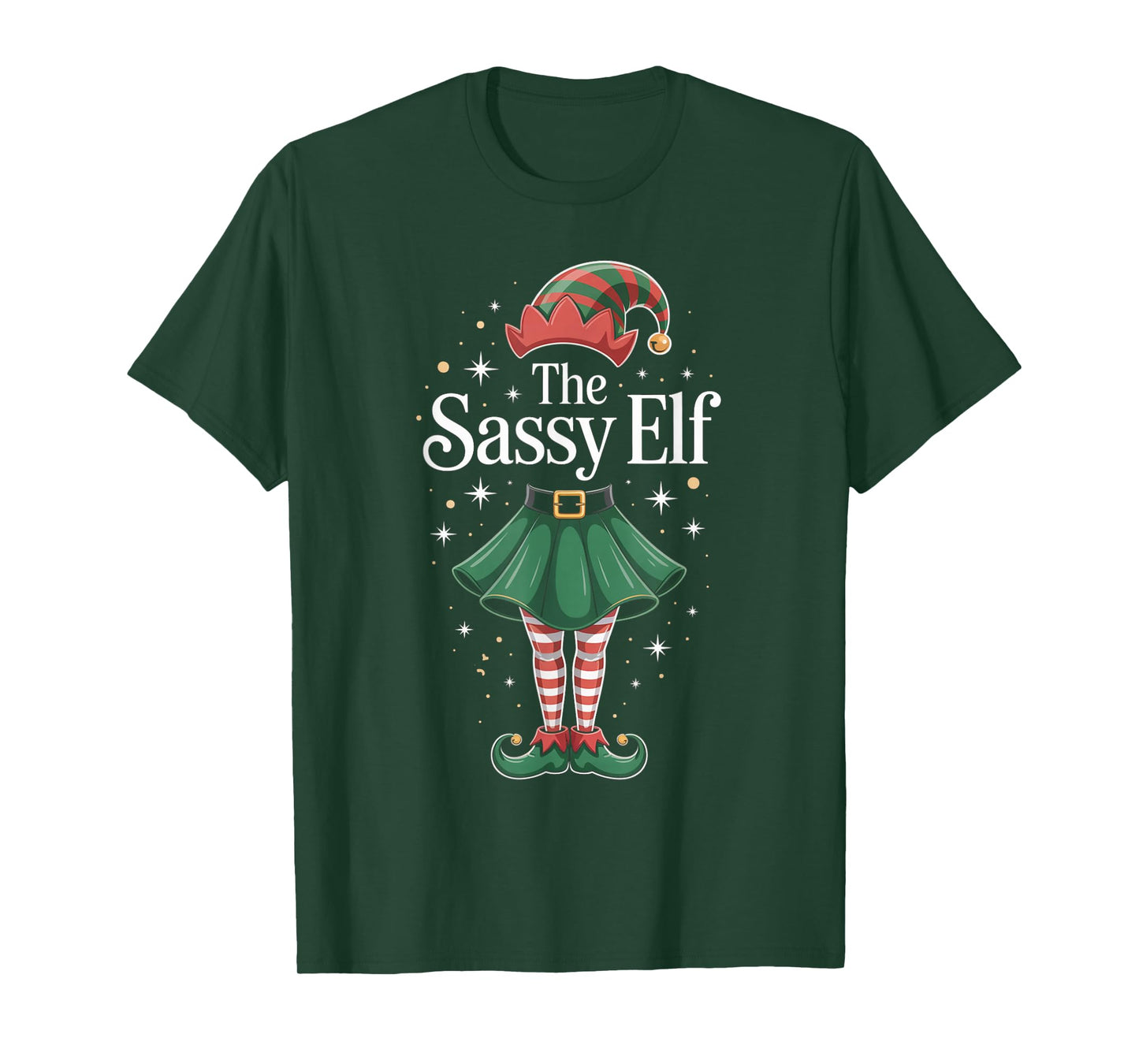 The Sassy Elf Funny Christmas Holiday 2026 Women Girl Kids T-Shirt