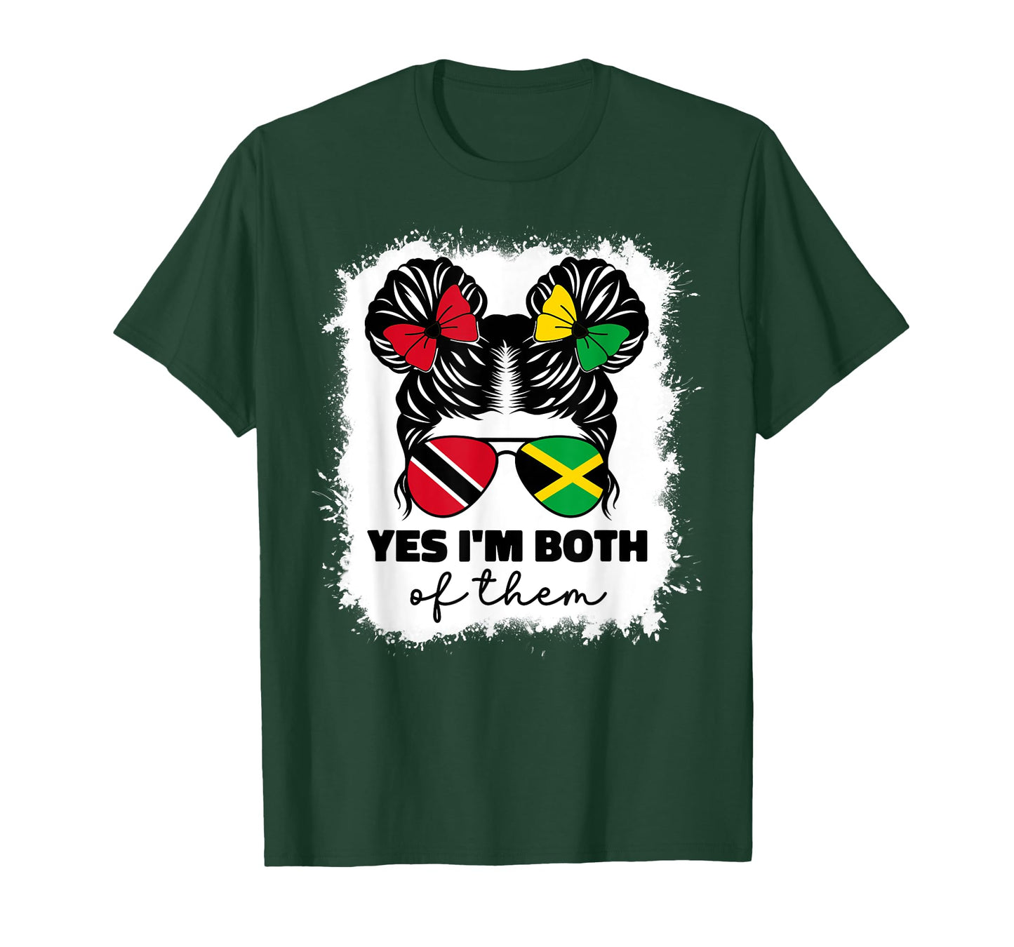 Half Jamaican Trinidadian Jamaica Flag Trinidad Kids Girls T-Shirt