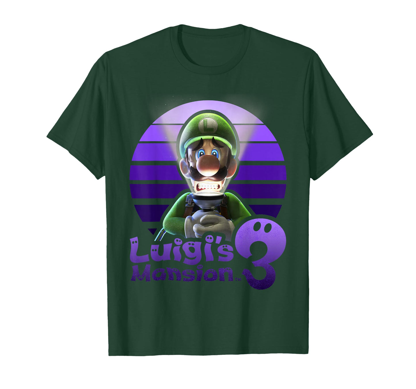 Luigi's Mansion 3 Luigi Purple Portrait T-Shirt