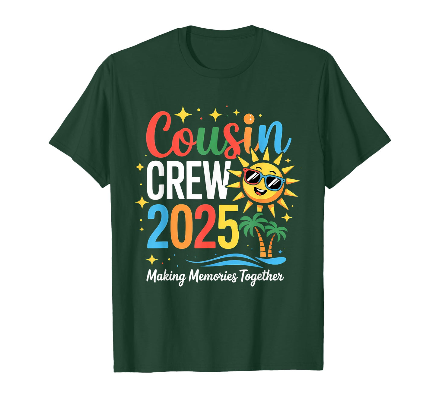 Cousin Crew 2025 Summer Vacation Beach Family Trip Matching T-Shirt