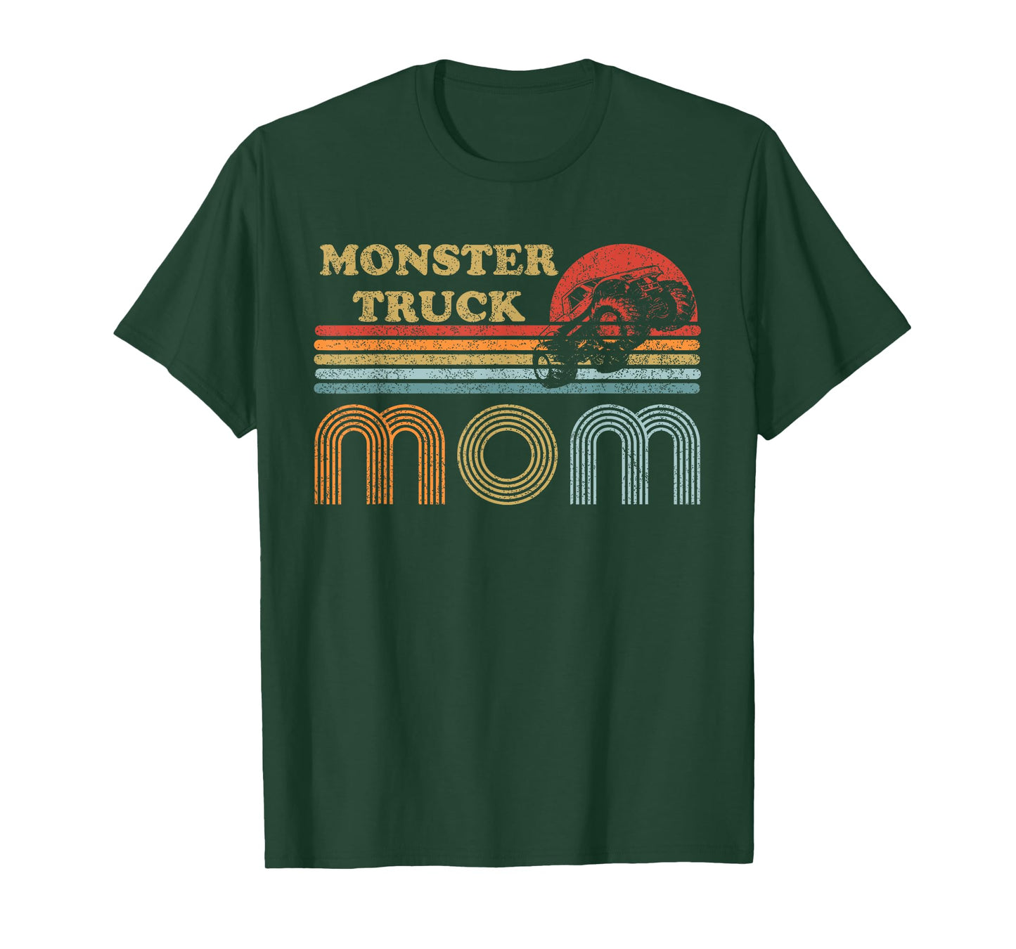 Monster Truck Mom Shirt Vintage Sunset Retro Horizon Lines T-Shirt