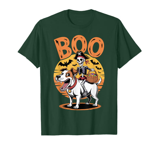 Spooky Jack Russell Costume Jack Russell Terrier Halloween T-Shirt