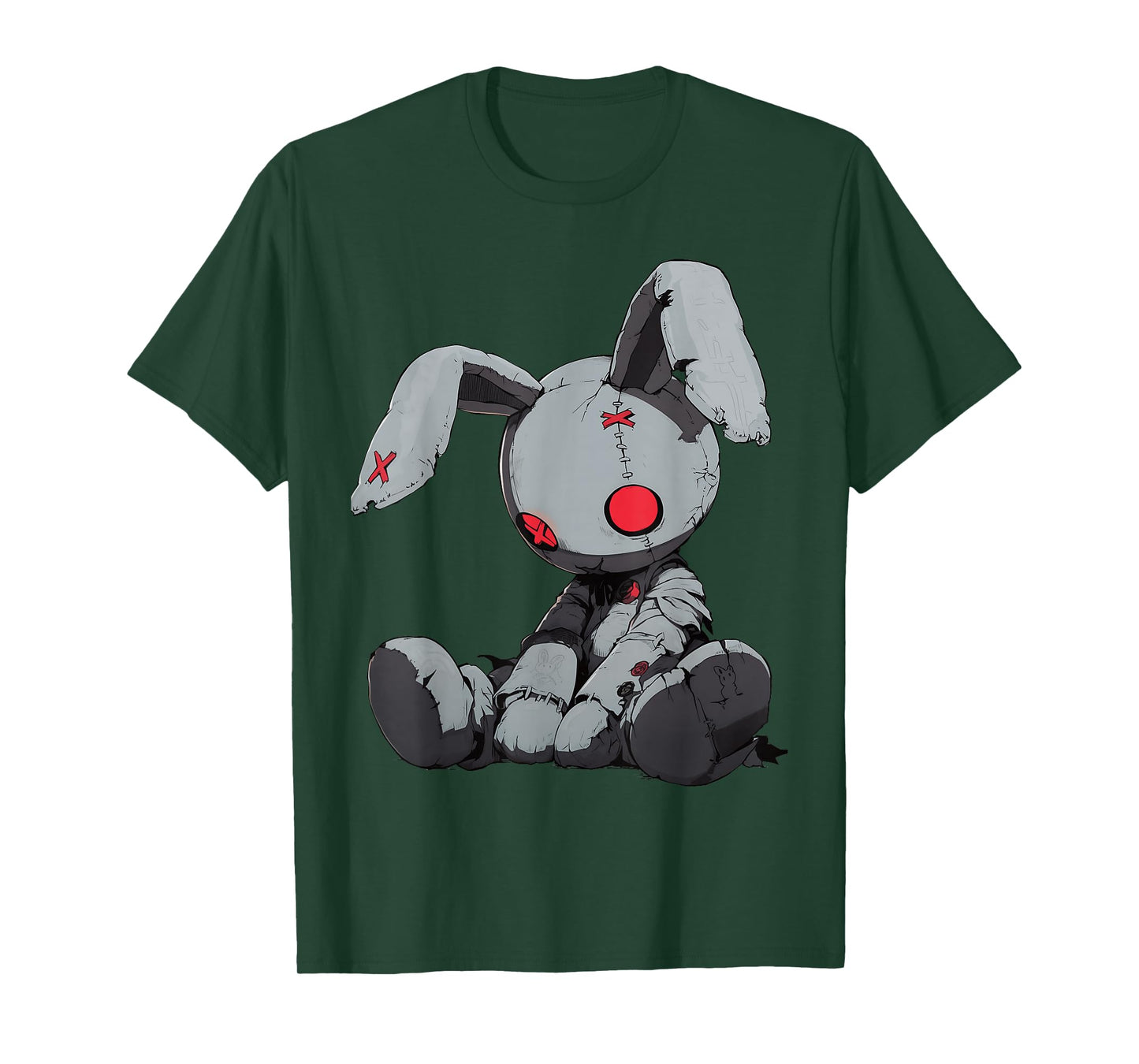 Dead Bunny Doll Goth Cute E-Girl Gothic Outfit Grunge T-Shirt