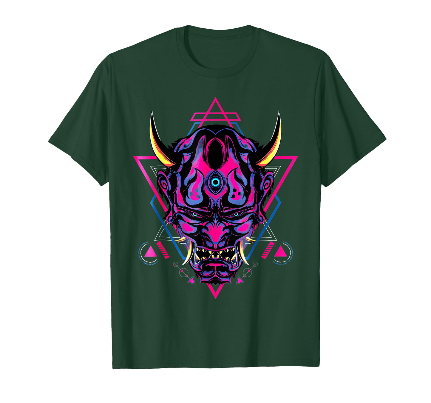 Samurai Demon Oni Akuma Mask Bushido Spirit Japanese T-Shirt