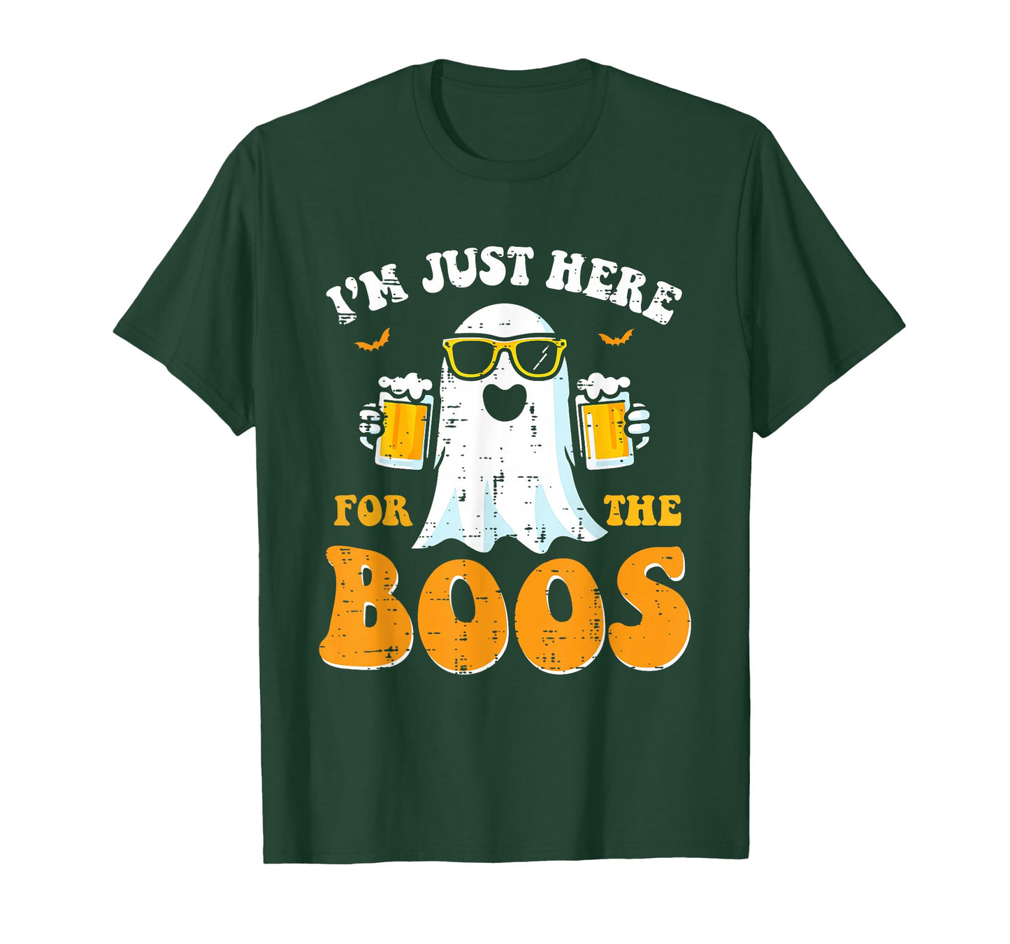 Just Here for The Boos Funny Halloween Men Women Ghost T-Shirt