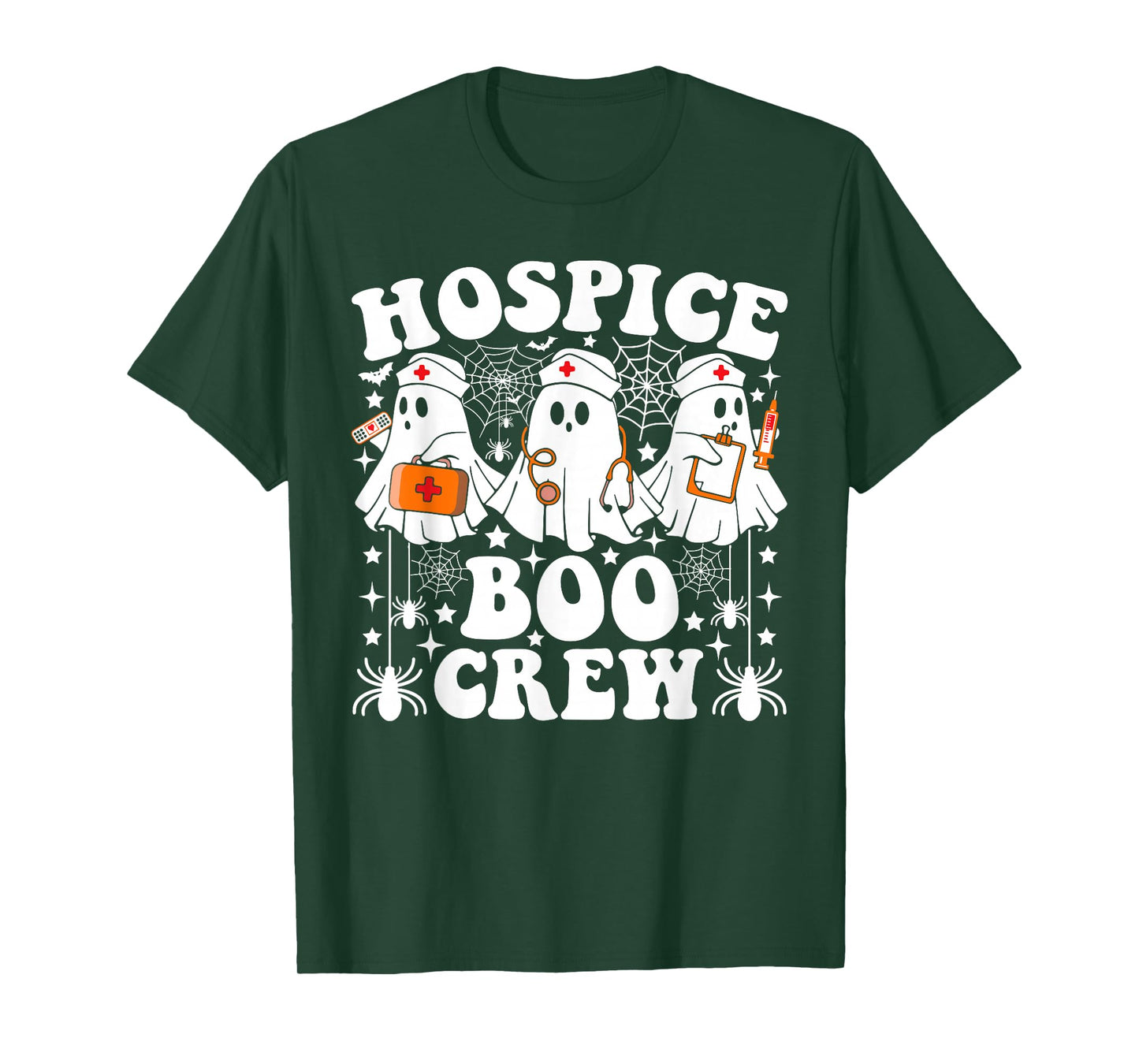Hospice Boo Crew Nurse Funny Ghost Halloween T-Shirt