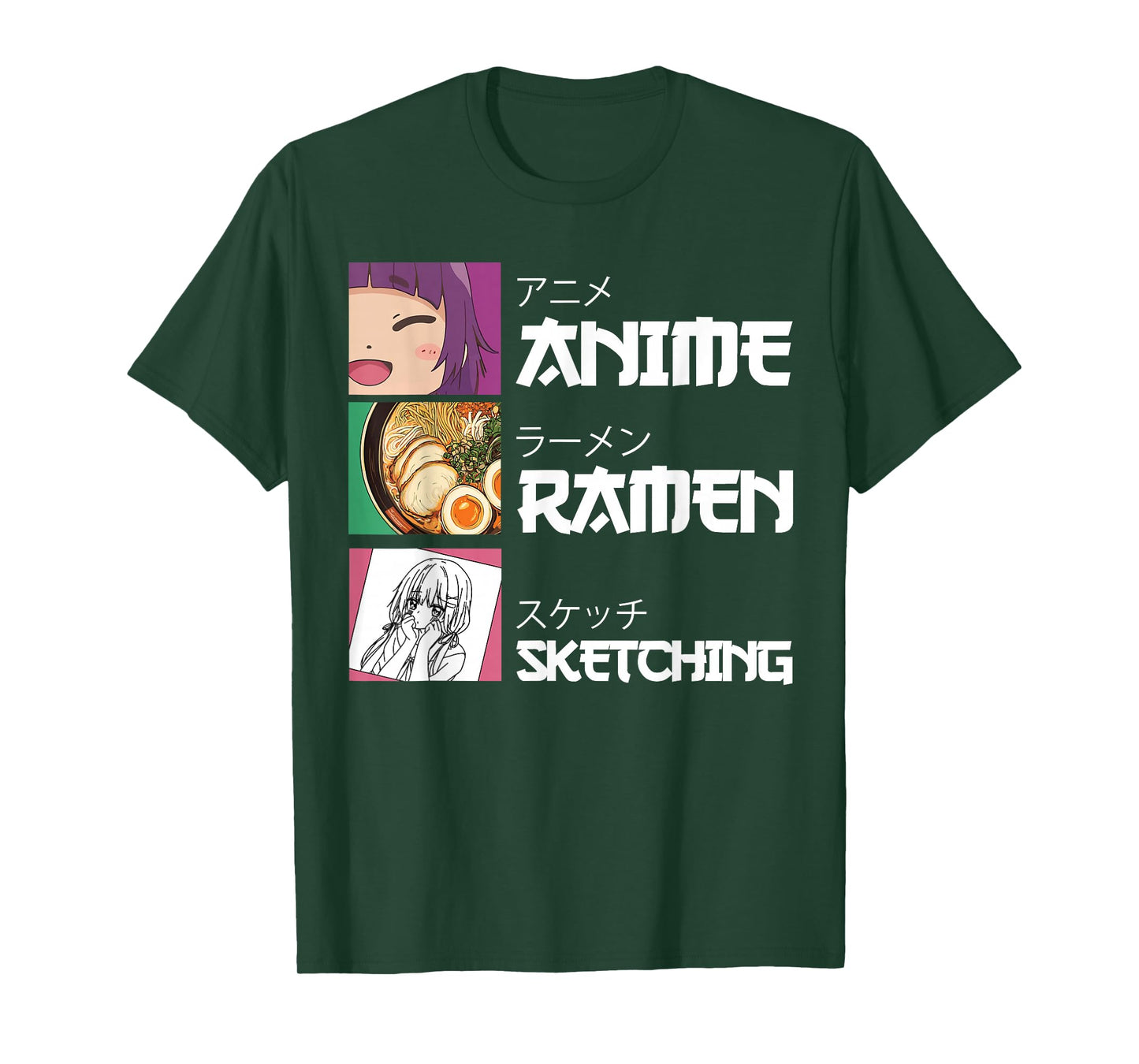 Anime Ramen Sketching Japanese Otaku T-Shirt