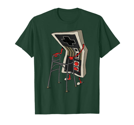 Funny Old Gamer Gaming Retro 80s 90s Video Game Old Gamer T-Shirt