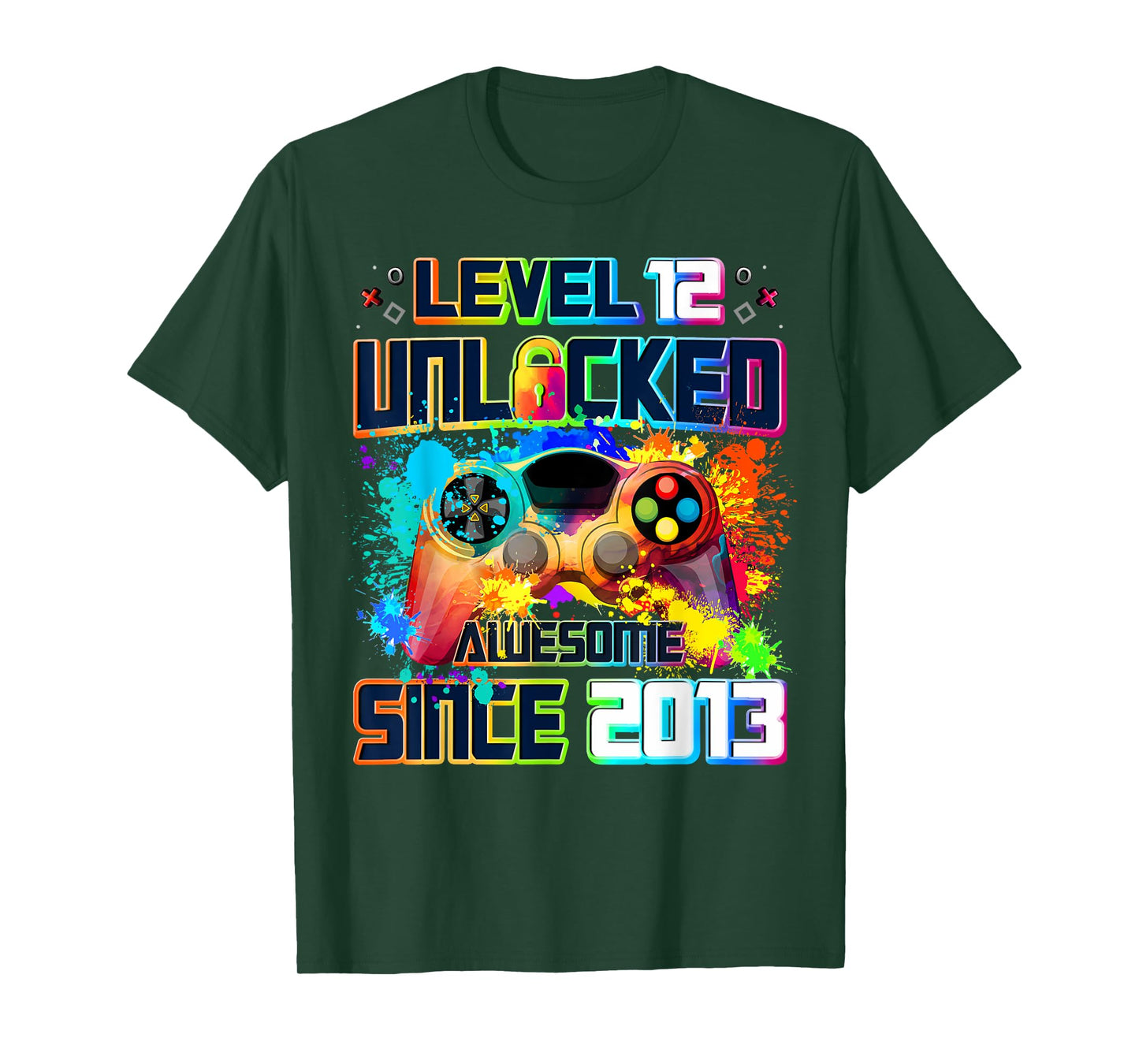 Level 12 Unlocked 12 Year Old Video Gamer 12th Birthday Gift T-Shirt