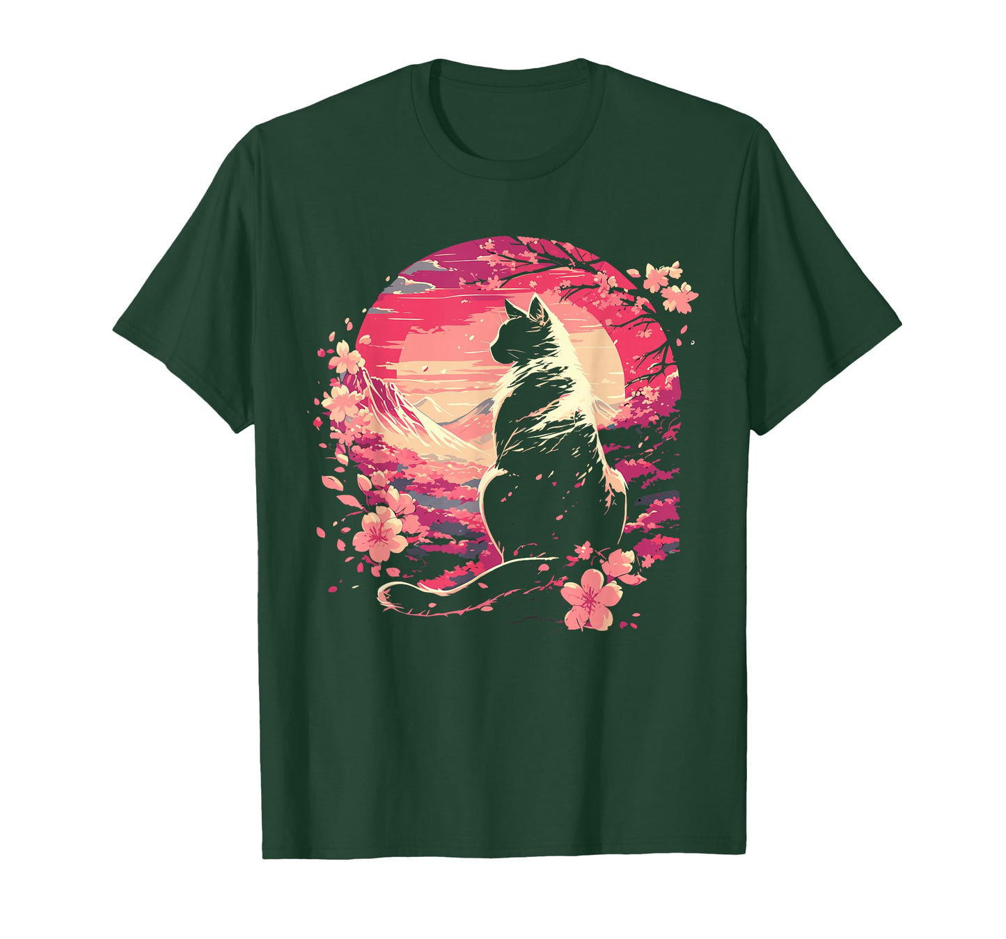 Kawaii Cat Anime Japanese Retro Men Women Kids Funny Cat T-Shirt