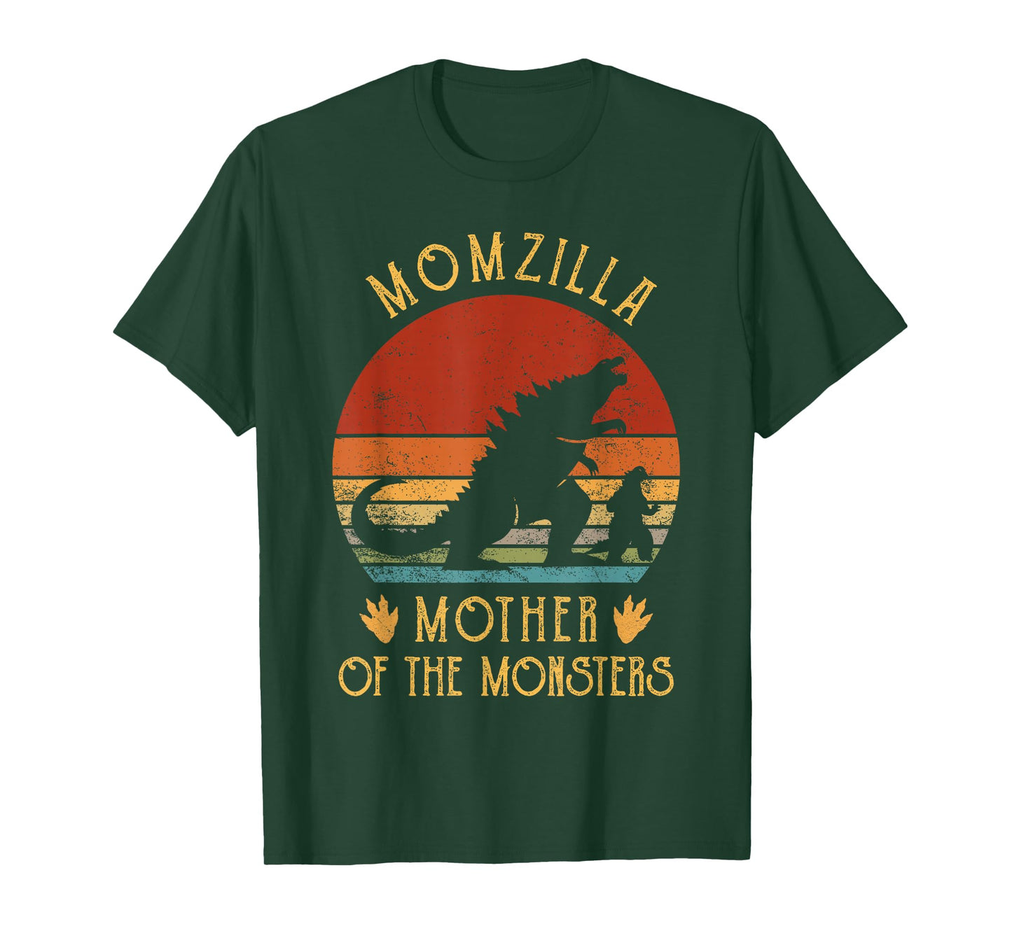 Women Momzilla Mother Of Monsters Vintage Mom Mothers Day T-Shirt