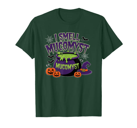 Halloween Respiratory Therapist Design I Smell Mucomyst Brew T-Shirt