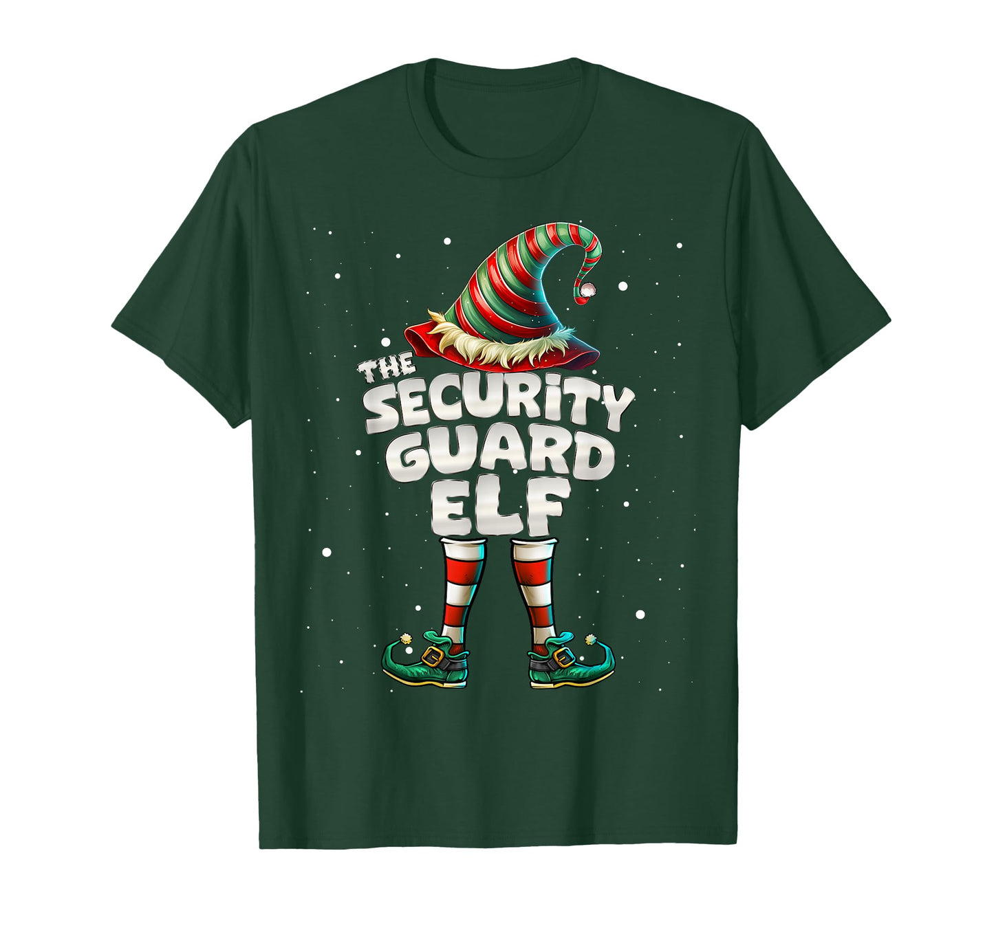 The Security Guard Elf Family Matching Group Christmas T-Shirt