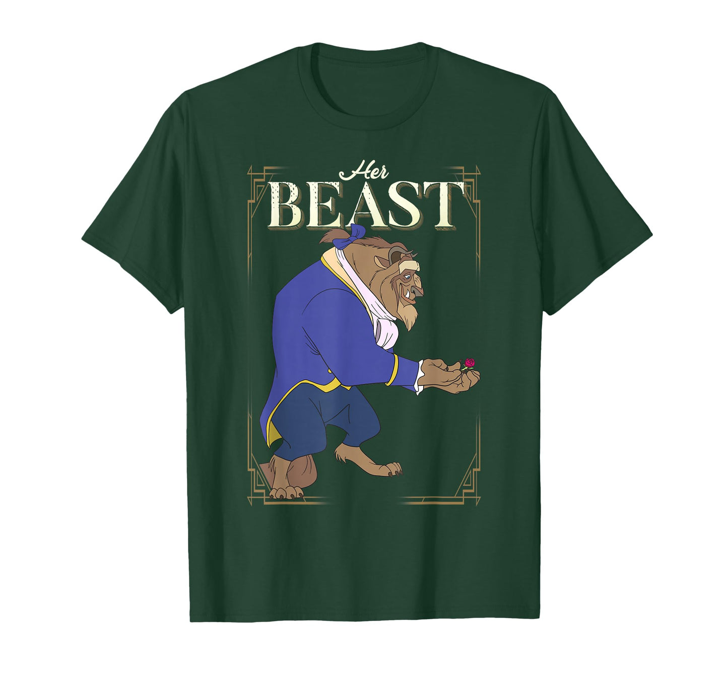 Disney Beauty and the Beast Her Beast Framed Portrait T-Shirt