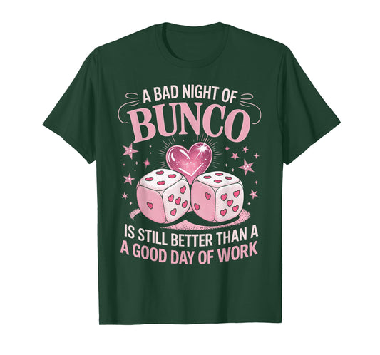 Bad Night Of Bunco Night Bunco Lover Dice Game Bunco T-Shirt