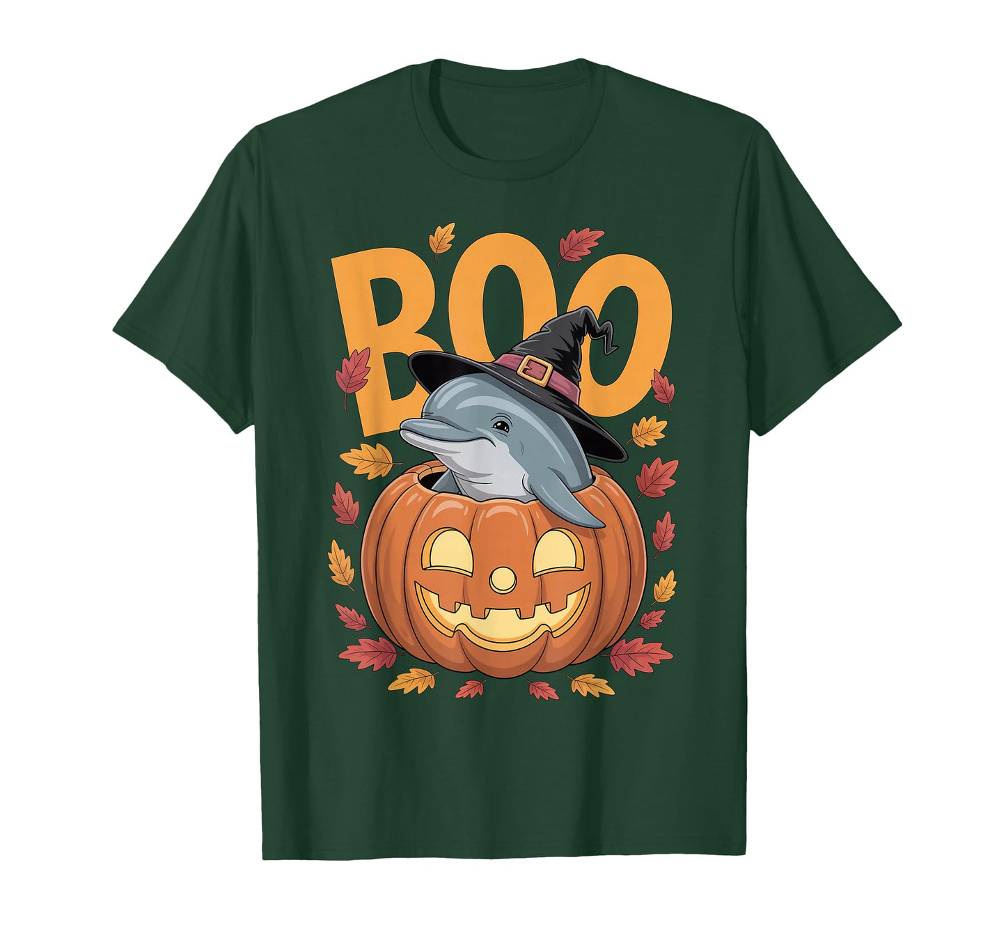 Dolphin Costume on Pumpkin Halloween Dolphin T-Shirt