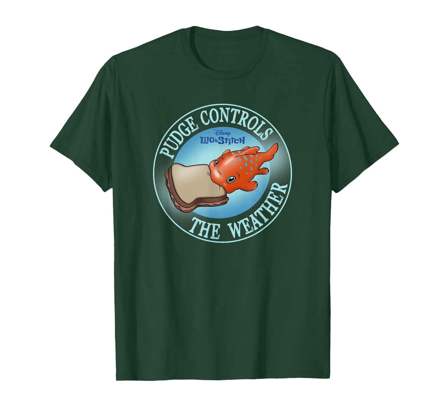 Disney Lilo & Stitch Pudge Controls The Weather Poster T-Shirt