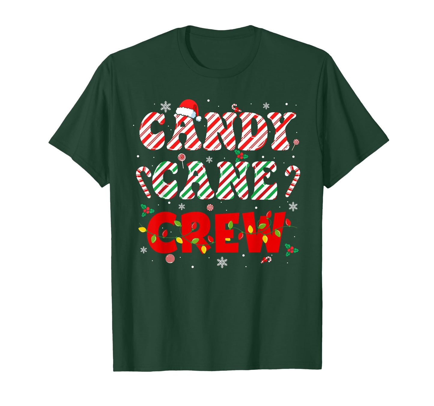 Candy Cane Crew Funny Christmas Holiday Family Men Women Kid T-Shirt