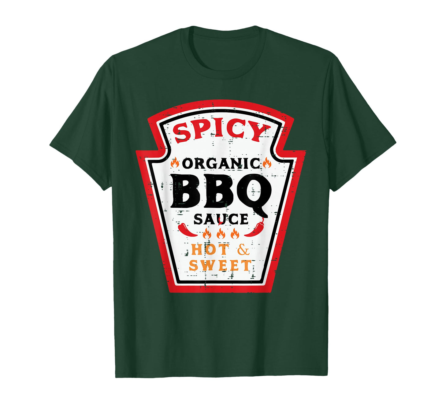 Halloween Spicy BBQ Sauce Funny Food Costume Men Women Kids T-Shirt