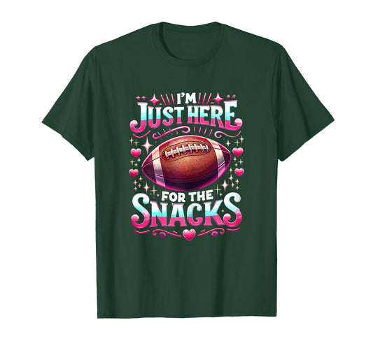 Funny Football I'm Just Here For The Snacks T-Shirt