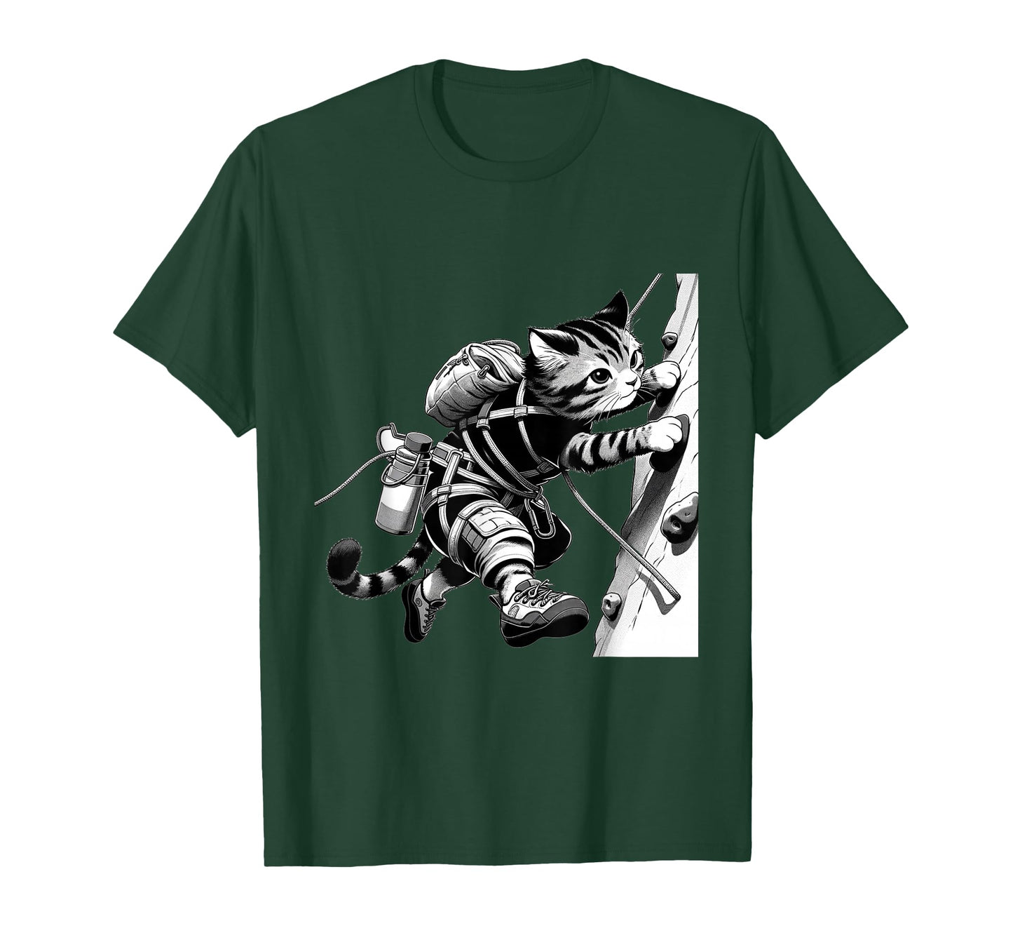 Adventure Cat Rock Climber - Cool Anime Style Climbing T-Shirt