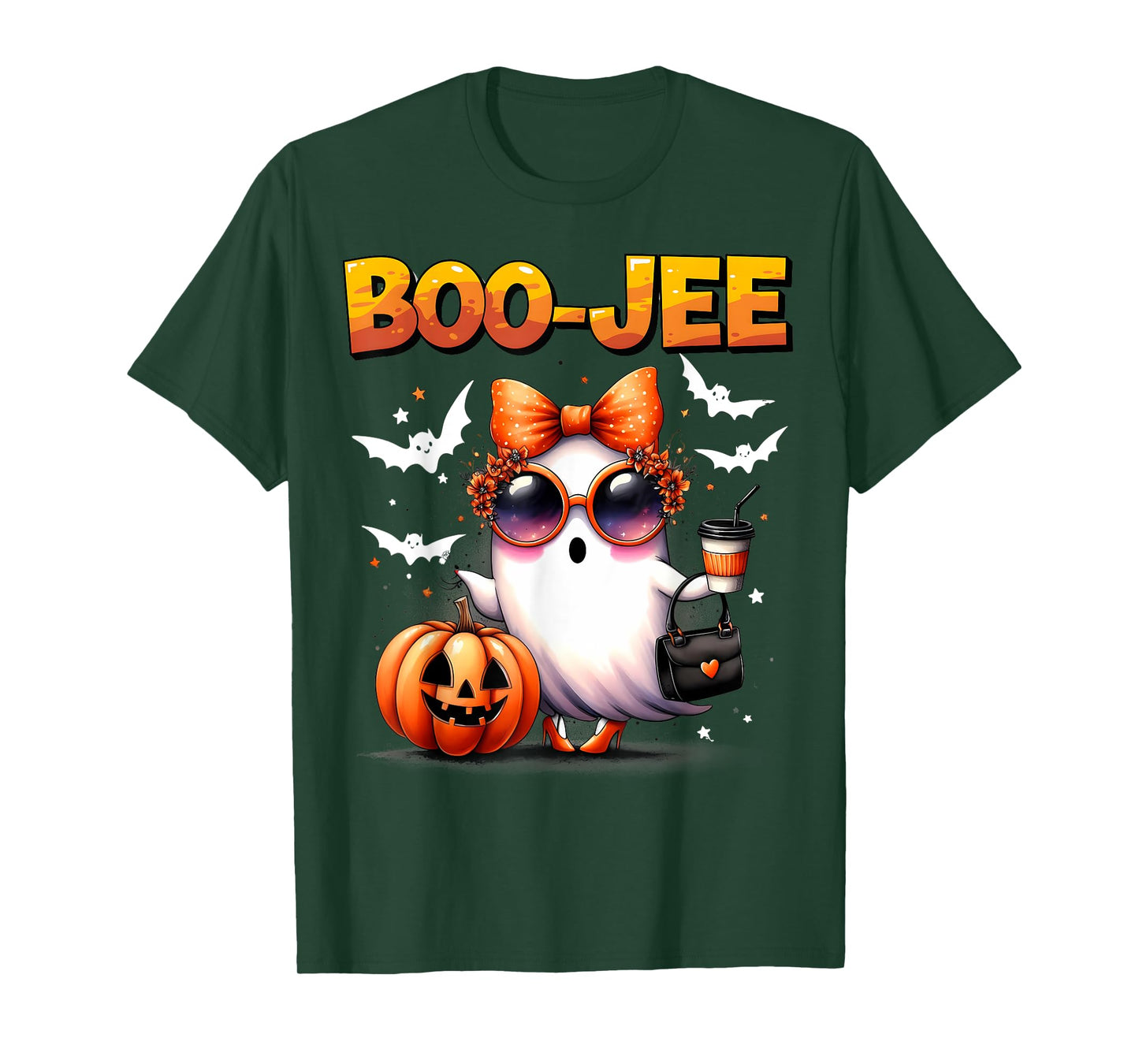 Funny Boo-Jee Ghost Halloween Boo Jee Ghost Spooky Season T-Shirt
