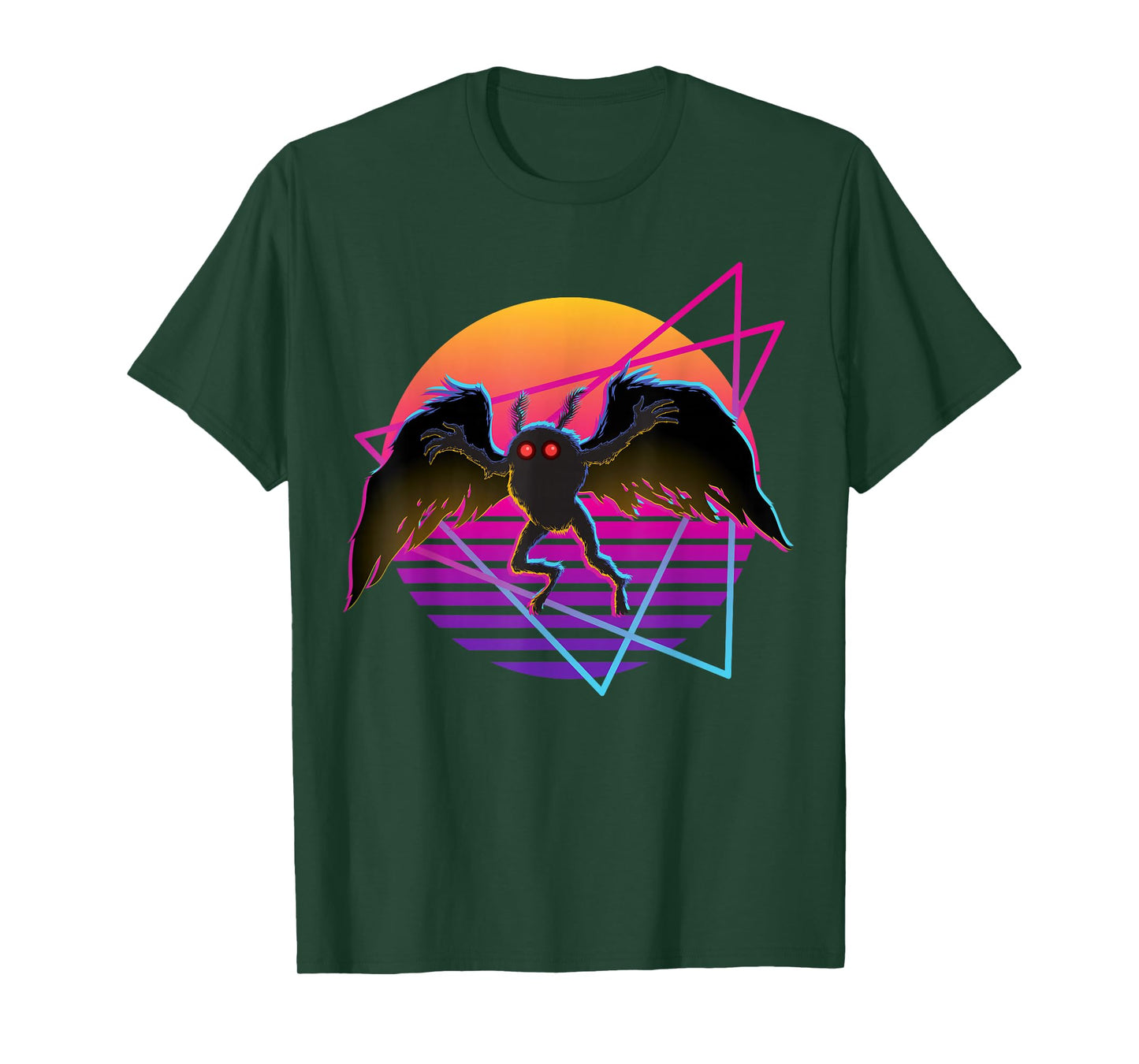 80s Mothman Retro 70s Monster Creepy Folklore Cryptid T-Shirt